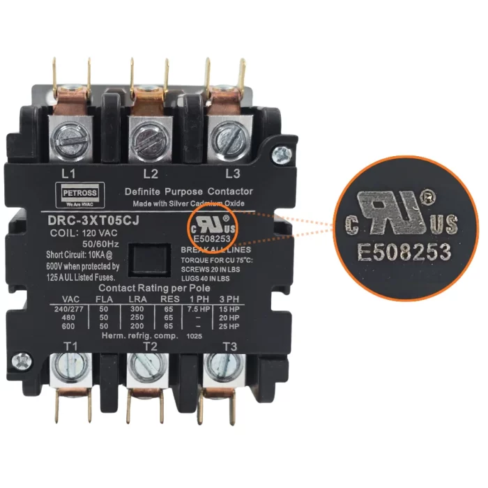 DRC-3XT05CJ 50 AMP 120V Contactor - Image 1