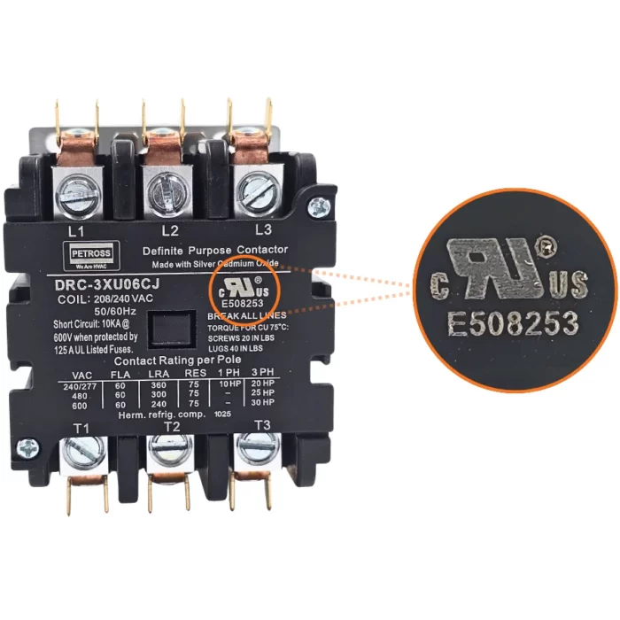 DRC-3XU06CJ 60 AMP 240V Contactor - Image 1