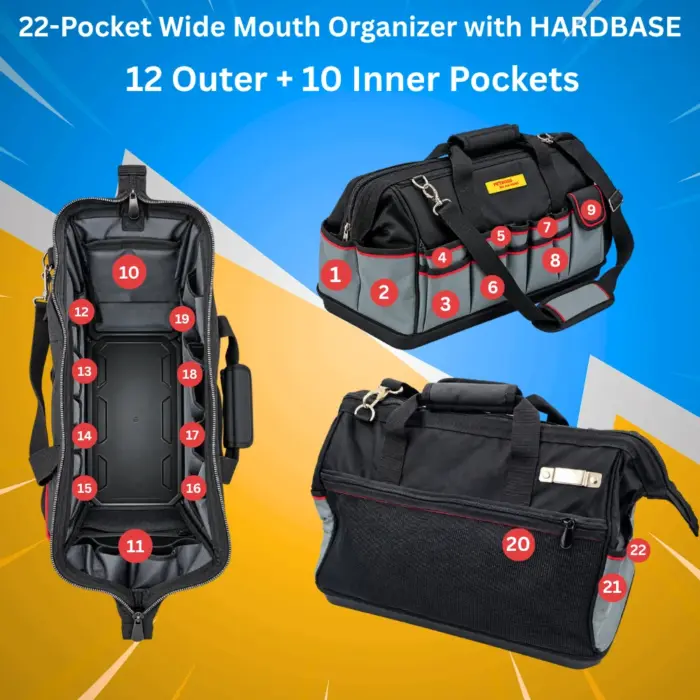 Petross Large Tool Bag With Hard Base - Image 5