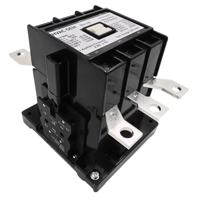 EH145 Contactor, 110V 50Hz coil, with built-in 2NO+2NC auxiliary contacts - Image 3