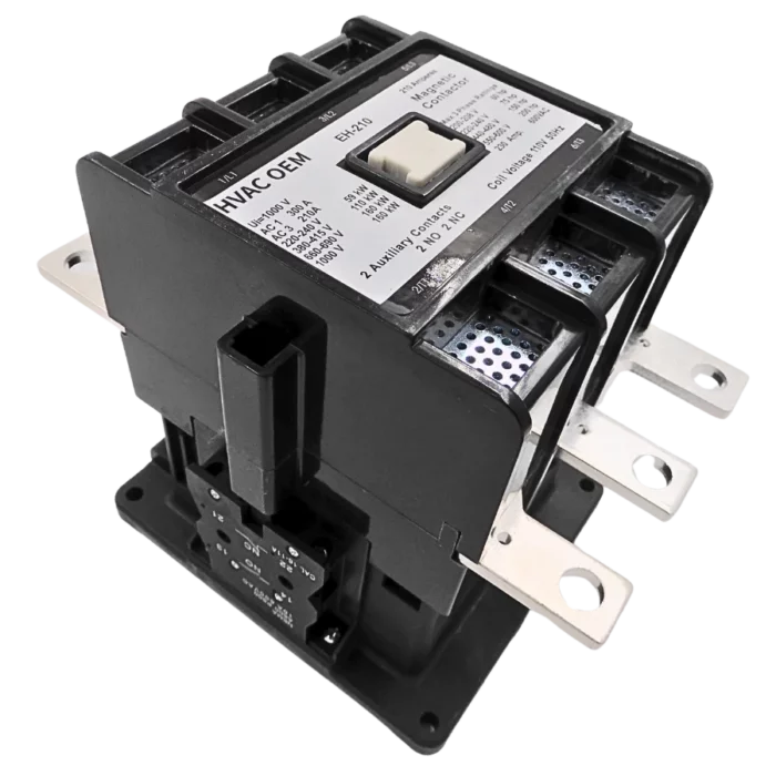 EH210 Contactor, 110V 50Hz coil, with built-in 2NO+2NC auxiliary contacts - Image 2