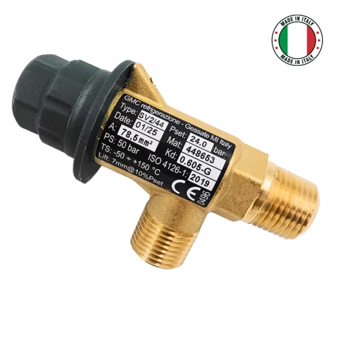 GMC Refrigerazione CV2/44 Safety Valve 1/2" x 1/2" at 24 Bar - Image 5