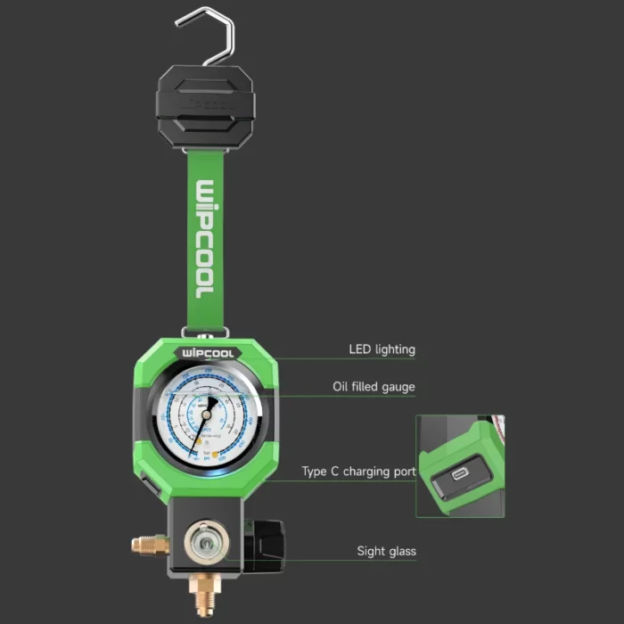 WIPCOOL MG68-1L / MG68-1H Single Valve Manifold Gauge - Image 2