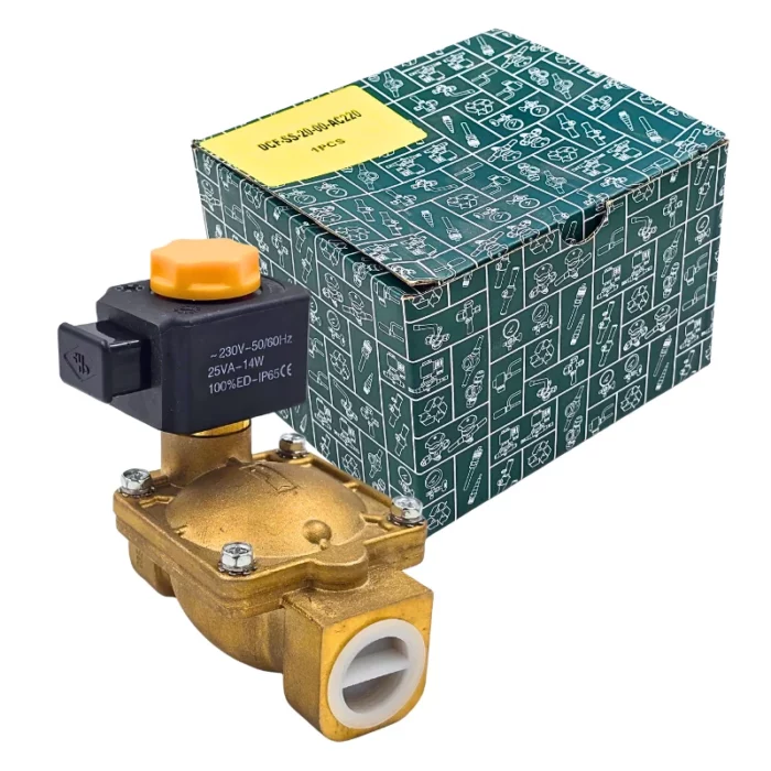 Water Solenoid Valve 3/4" 220V, DCF-SS-20-AC220 - Image 1