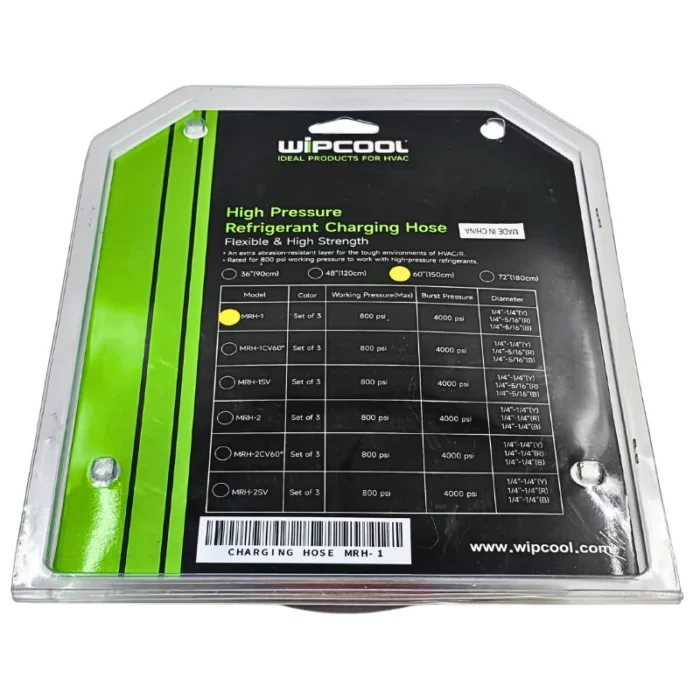 Wipcool MRH-1 Refrigerant Manifold Hose Set - Image 5
