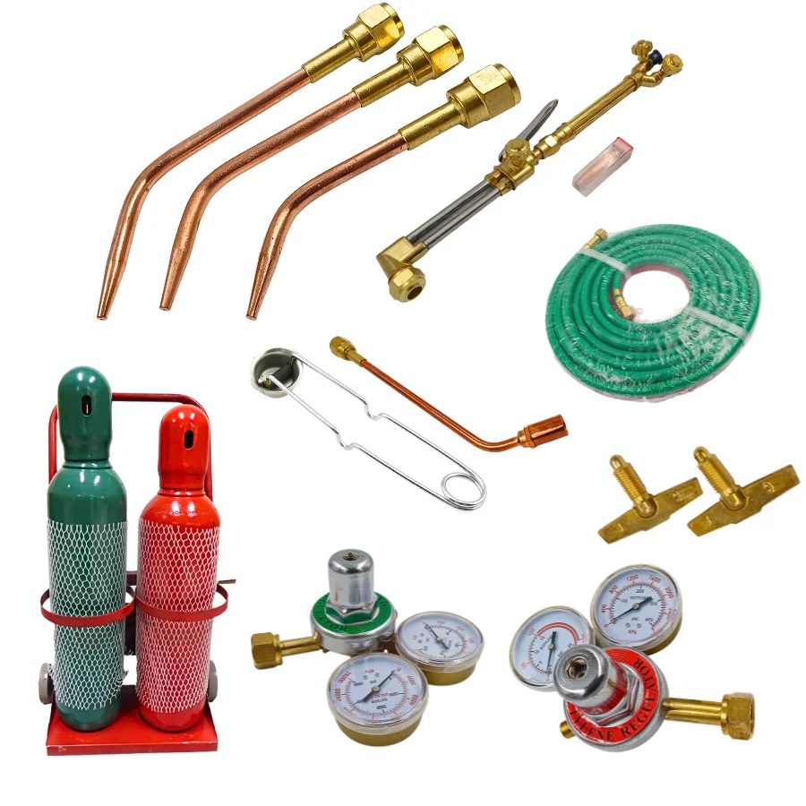 Petross Cutting and Welding Tools Kit with Trolley_3 Petross Welding SET with Tools + Oxygen 8 liters Cylinder + Acetylene 8 liters Cylinder + Trolley - Image 1