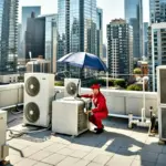 Beat the Heat with the Ultimate HVAC Work Umbrella