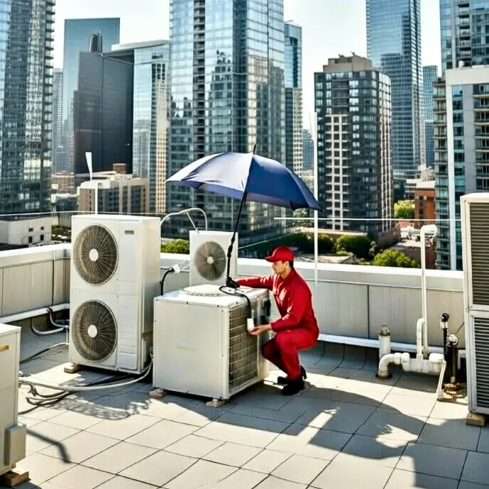 Beat the Heat with the Ultimate HVAC Work Umbrella
