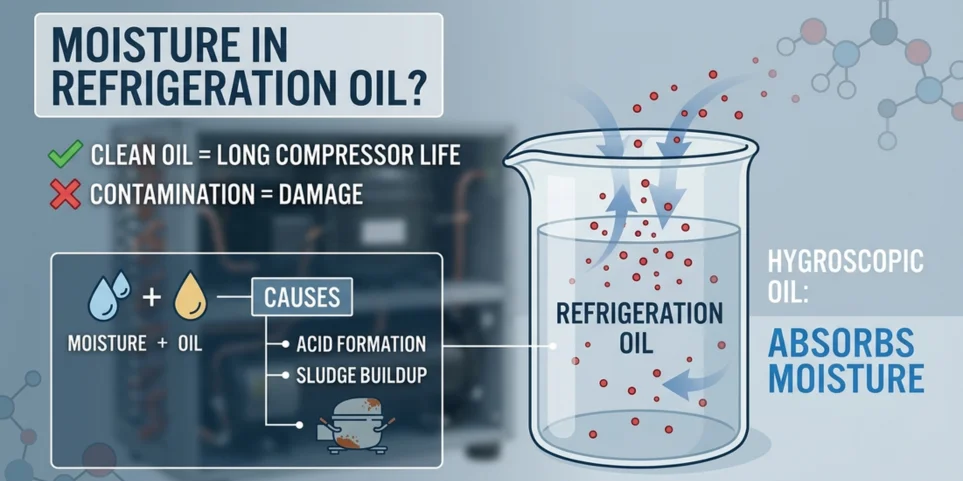 Are refrigeration oils hygroscopic?