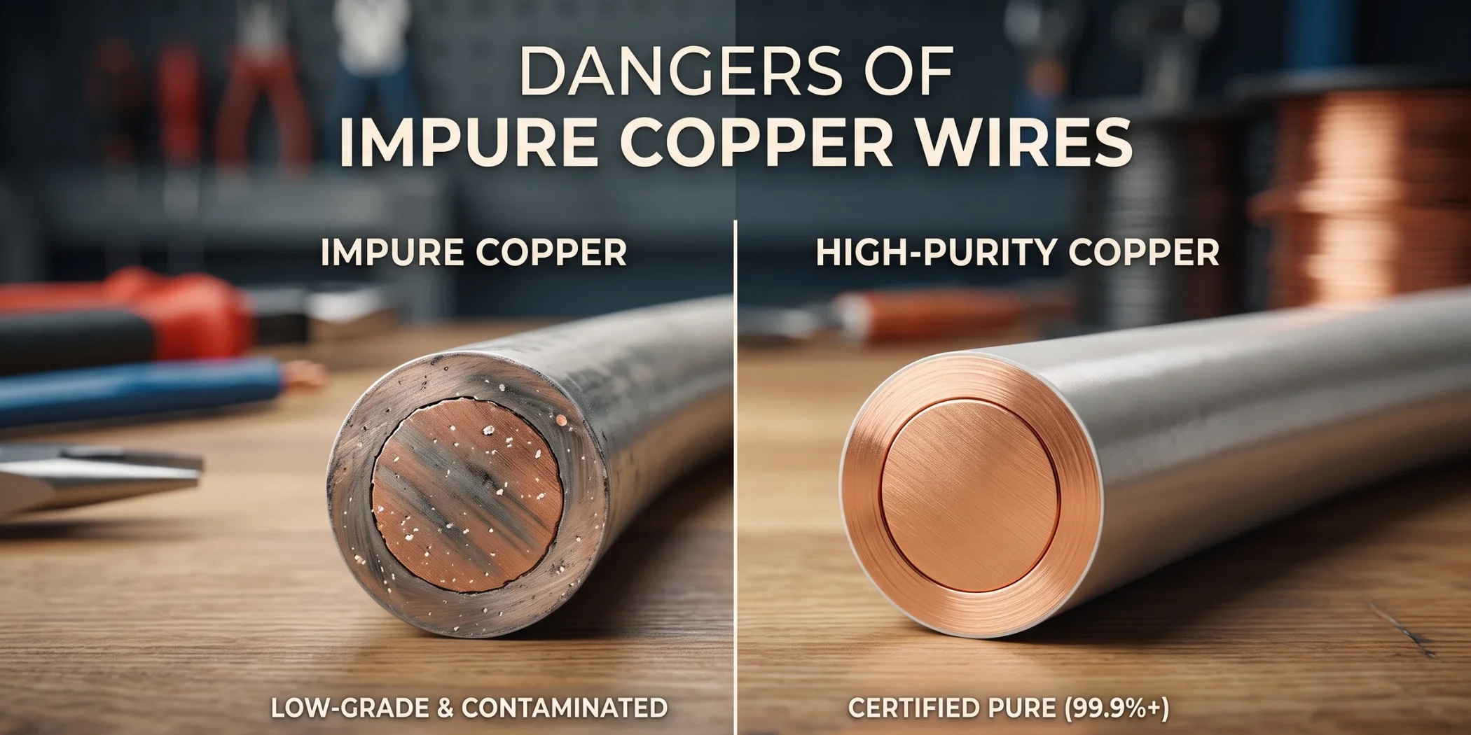 Dangers of Impure or Not Pure Copper Electrical Wires