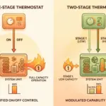Difference between single stage and two stage thermostat?