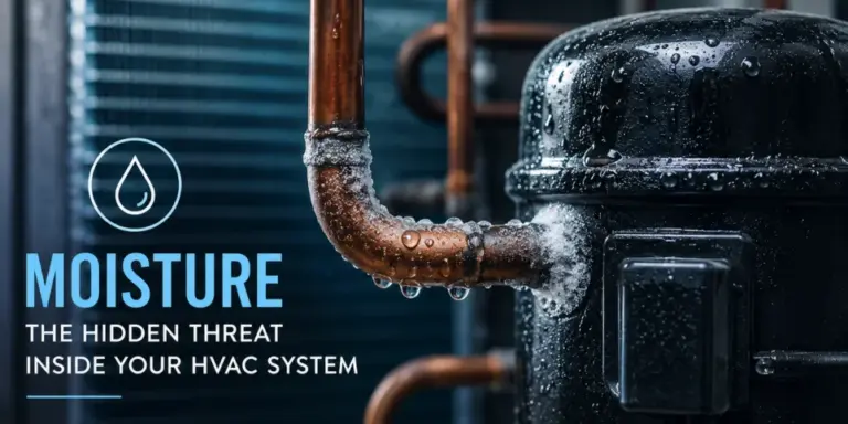 What does moisture do inside a HVAC system?