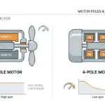 What do the poles on air conditioning motors mean?