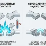 What does Silver Cadmium Oxide do in electrical contacts?