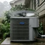 What happens to air conditioning in high humidity?