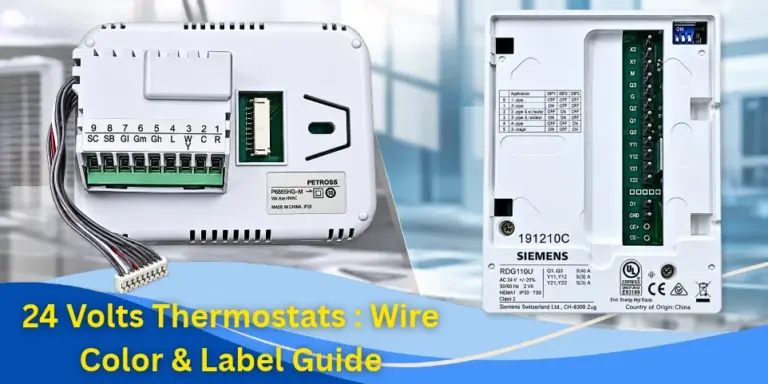 24 Volts Thermostats : Wire Color & Label Guide